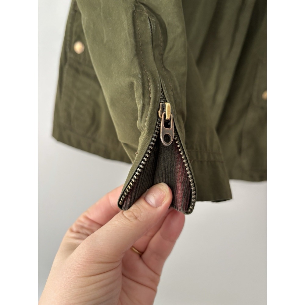 GAP Women's Green Full Zip Barn Jacket Chore Coat Corduroy Collar Size Medium - Picture 2 of 12